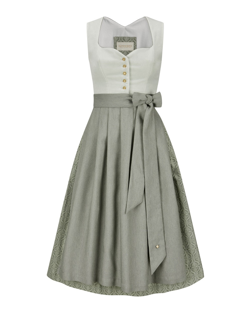 alpenherz-samtdirndl-mel-fl-gelarm-dirndl-in-lindgr-n-aus-baumwollsamt image 2