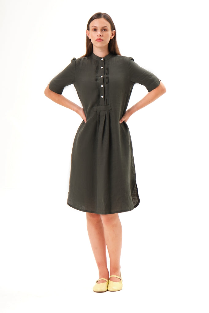 felicitas-damen-kleid-kleo-leinen-blusenkleid image 1