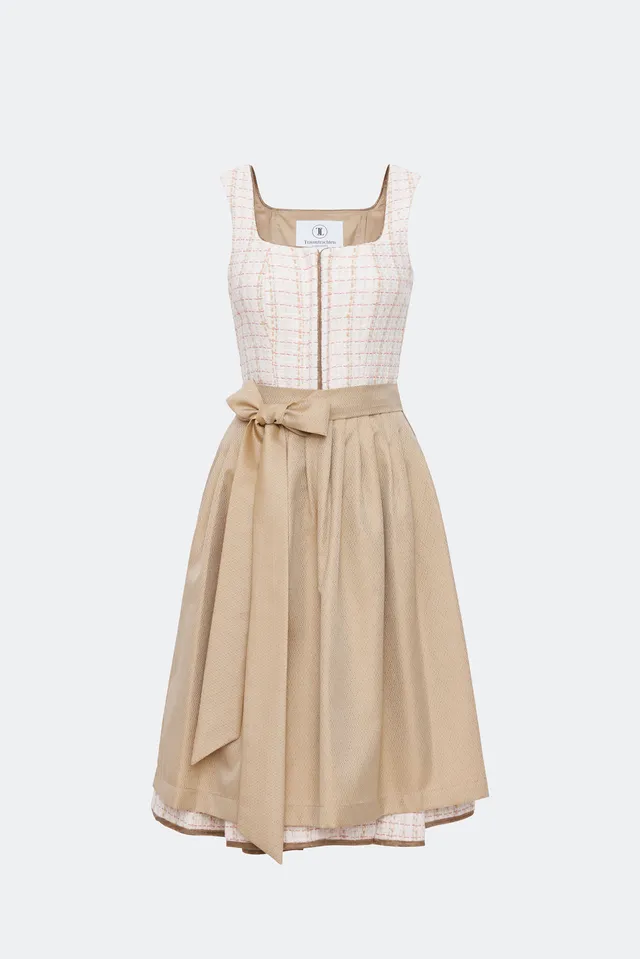 traumtrachten-designerdirndl-amalie-mit-tweedmieder-in-taupe image 1