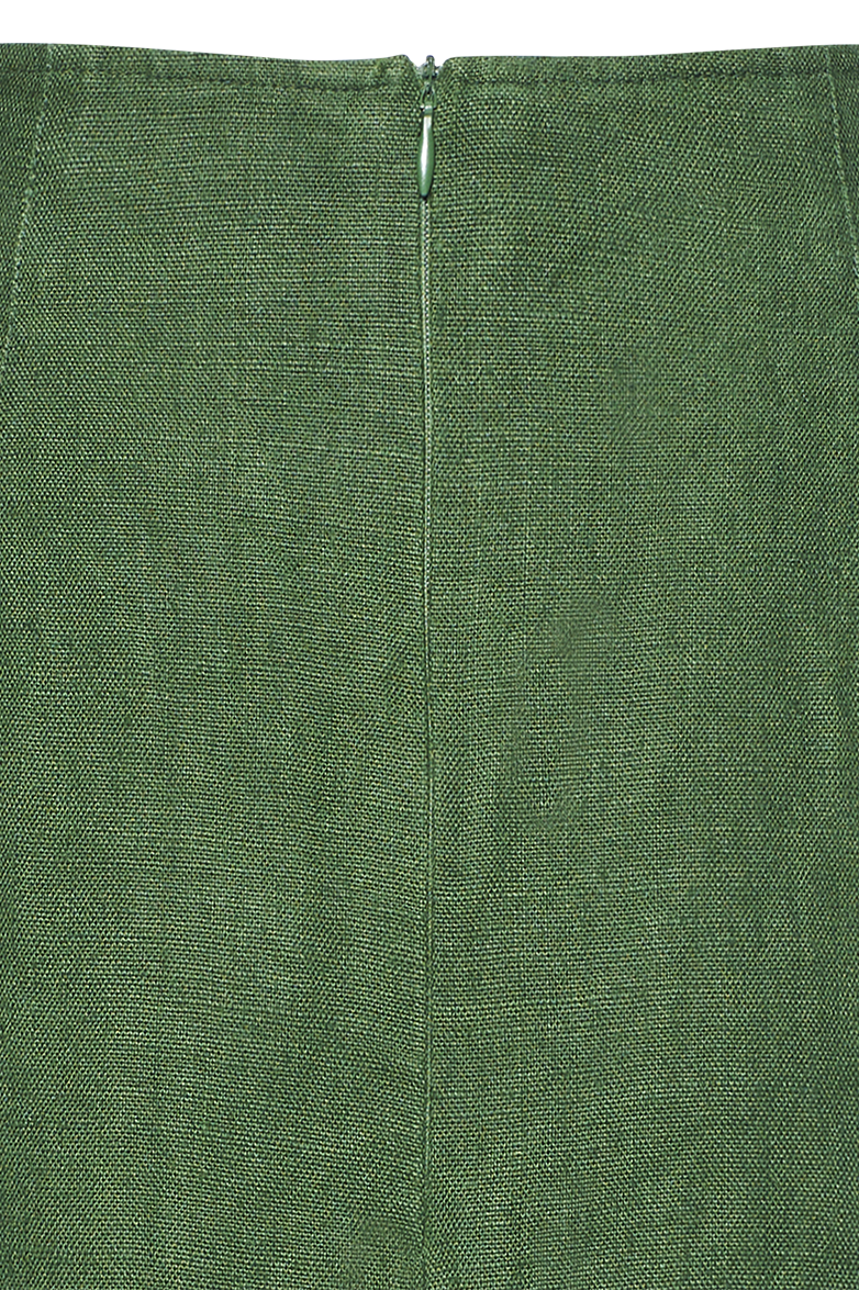 g-ssl-leinenrock-damen-a-linie-kniefrei-gr-n image 4