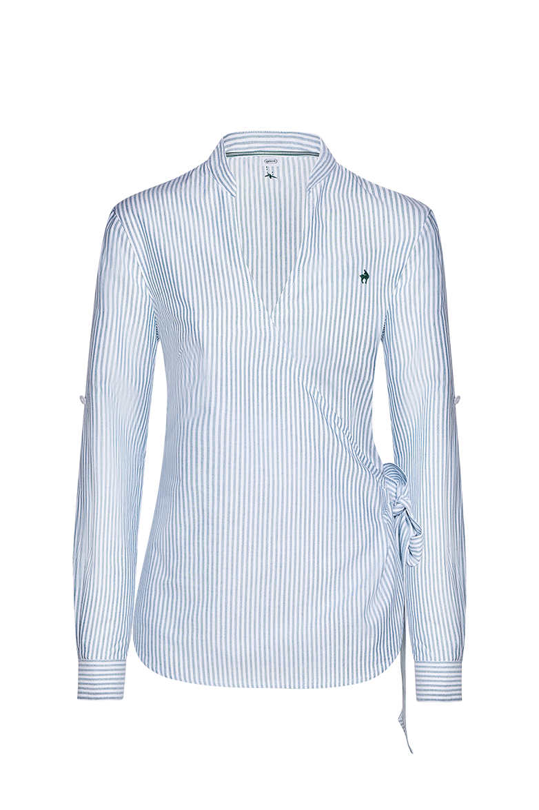 g-ssl-wickelbluse-schwesternstreif-damen-baumwollbluse image 1