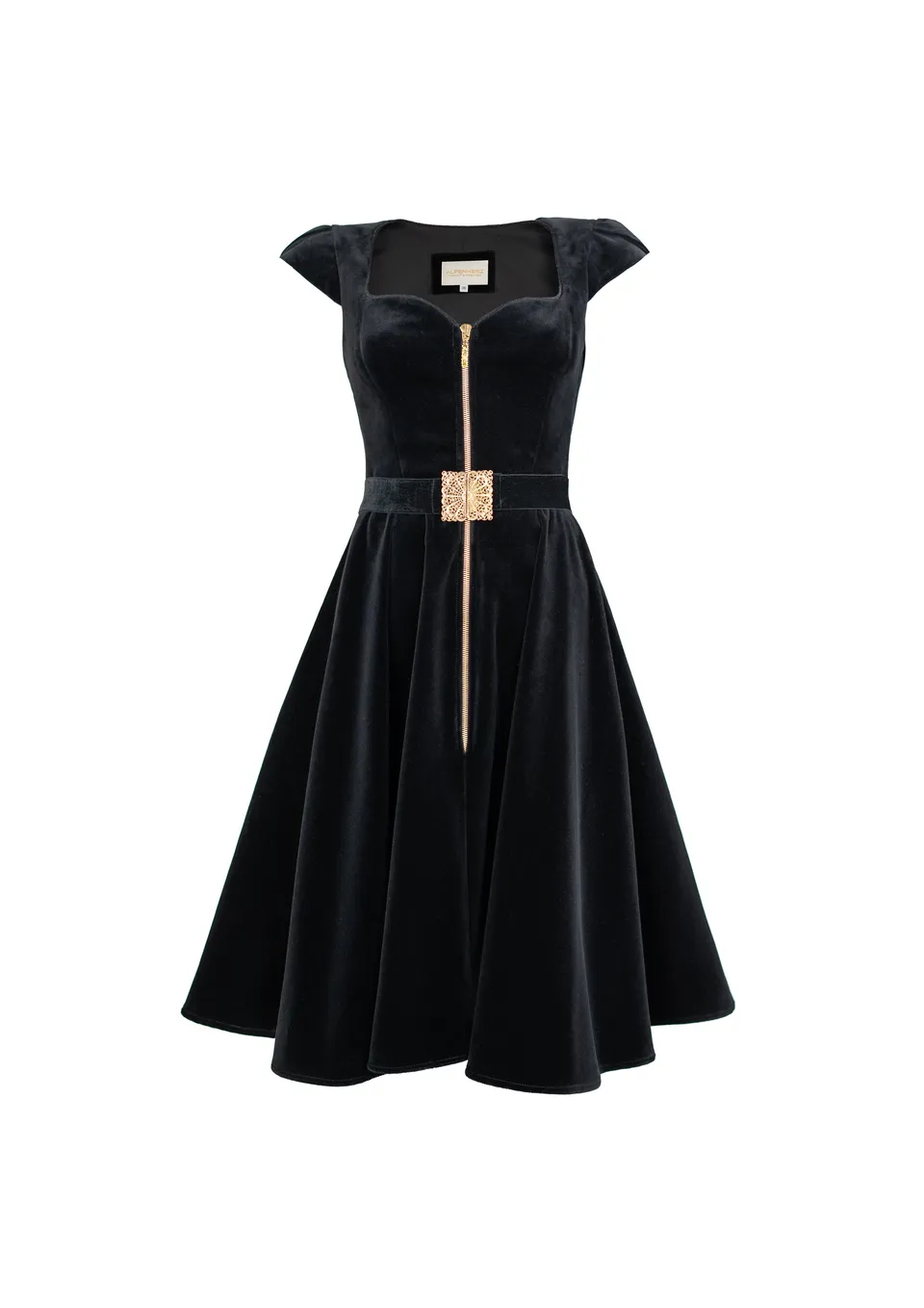 alpenherz-samtkleid-grazia-schwarz-baumwollsamt image 1