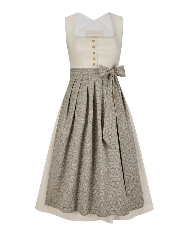 alpenherz-dirndl-julia-beige-midi-dirndl-mit-balkonett-mieder-und-sch-rze image 1