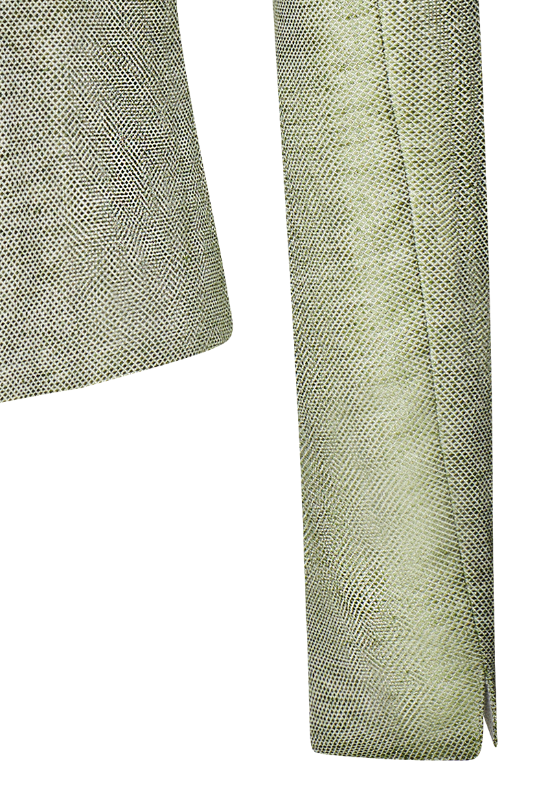 g-ssl-ischler-jacke-damen-gr-n-leinen-wolle-jacquard image 6