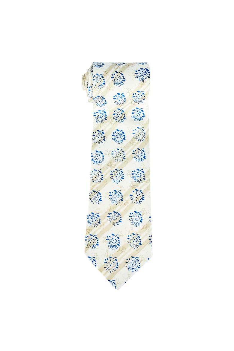 g-ssl-handdruck-krawatte-seiden-krawatte-natur image 1