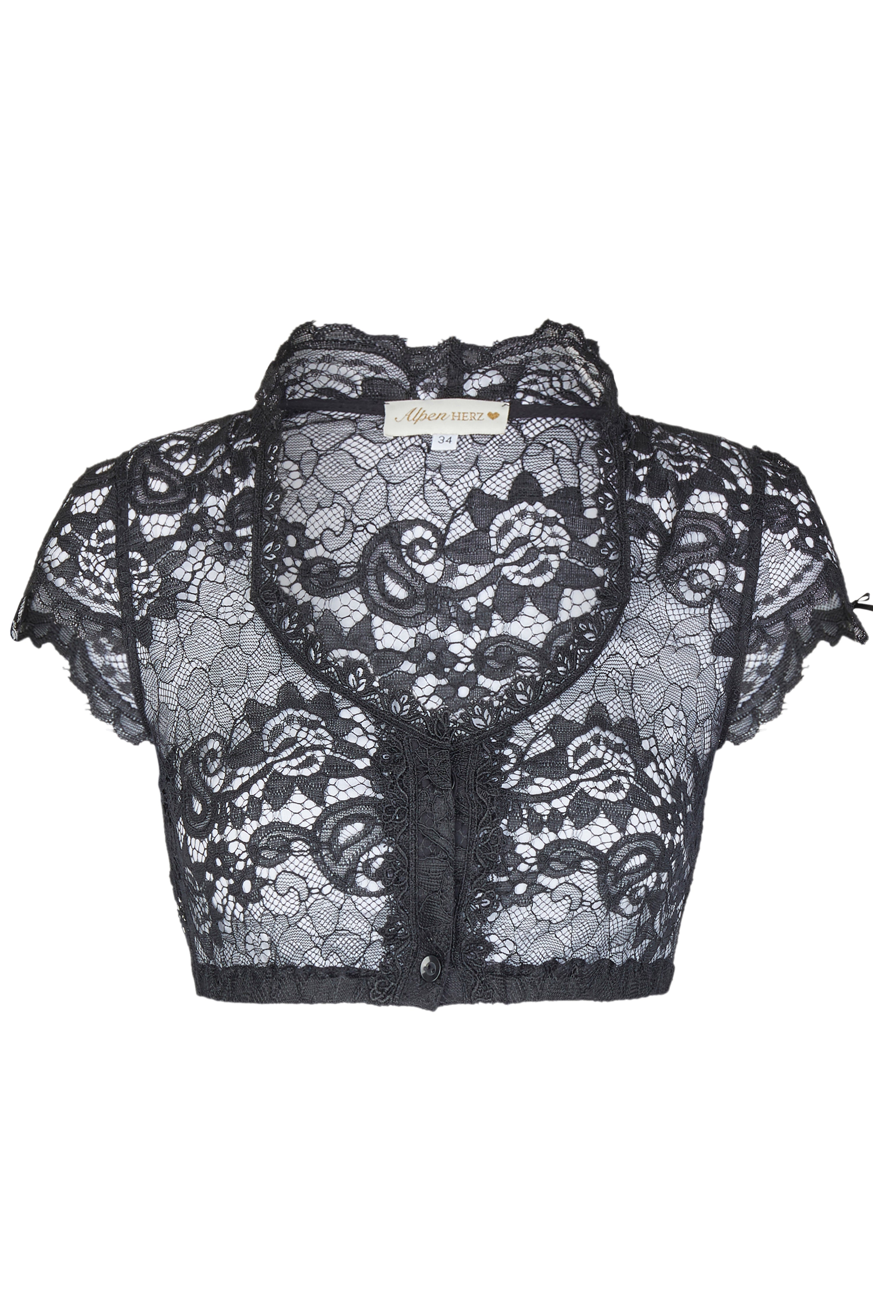 alpenherz-dirndlbluse-sophia-fl-gelarm-schwarz image 1