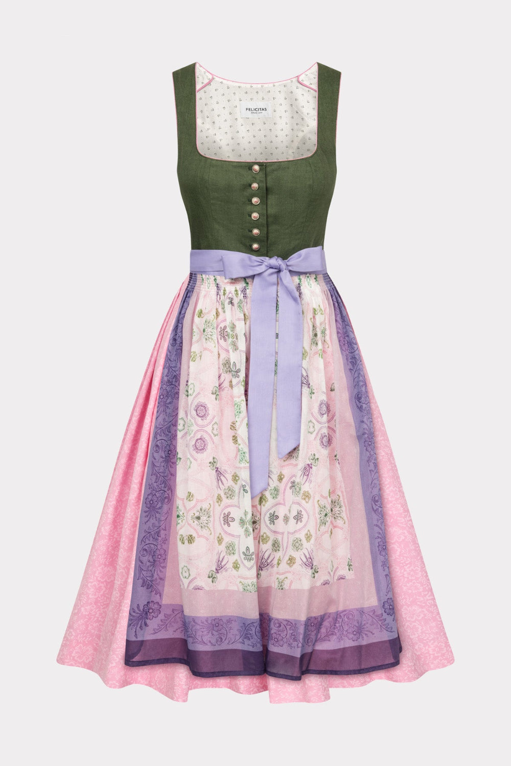 felicitas-dorie-vreni-damen-dirndl-tannengr-n-verstellbare-tr-ger image 2