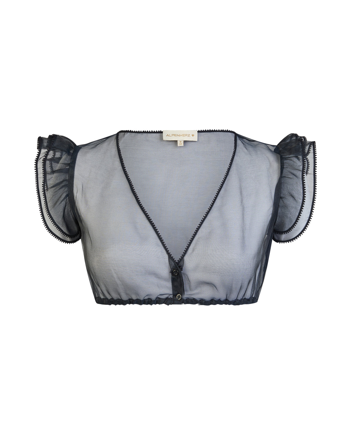 alpenherz-dirndlbluse-sarah-chiffon-v-ausschnitt-dunkelblau image 4