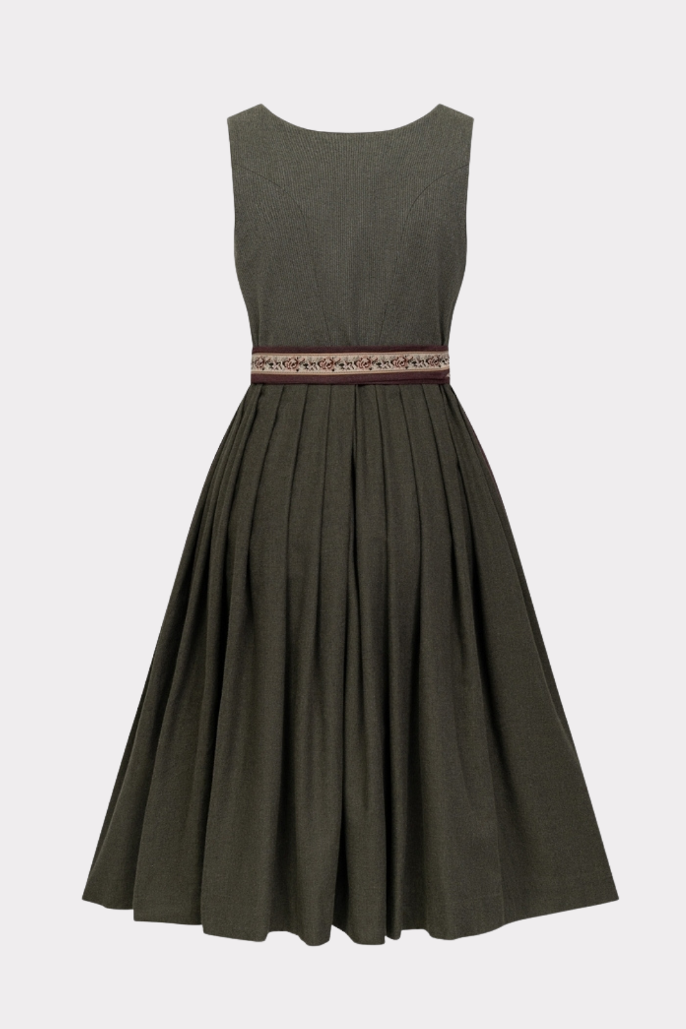 felicitas-dasha-damen-dirndl-olive-herzausschnitt-flanell image 4