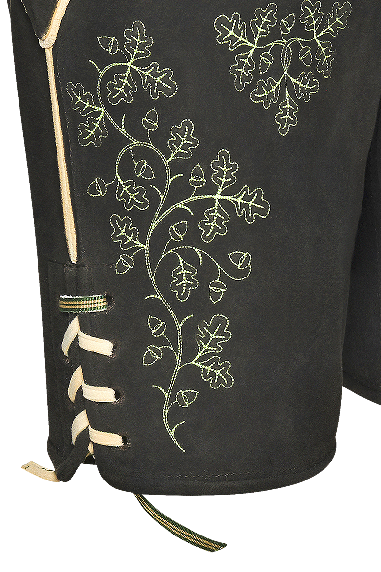 g-ssl-bayerische-lederhose-braun-hirschleder-mit-eichenlaub-stickerei image 6
