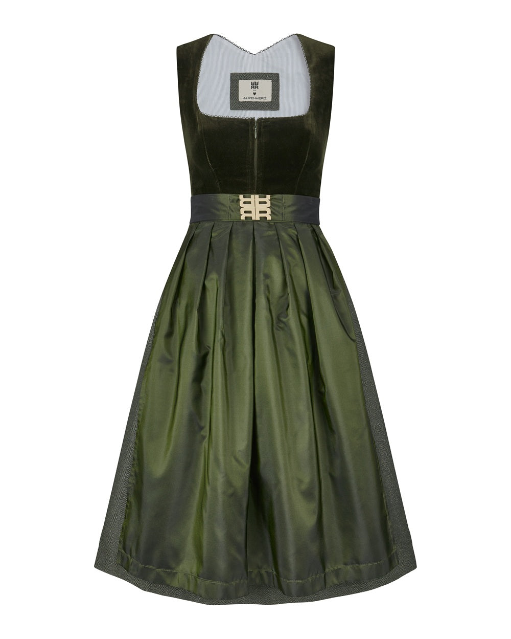 alpenherz-x-riani-dirndl-tina-oliv-samtmieder image 2