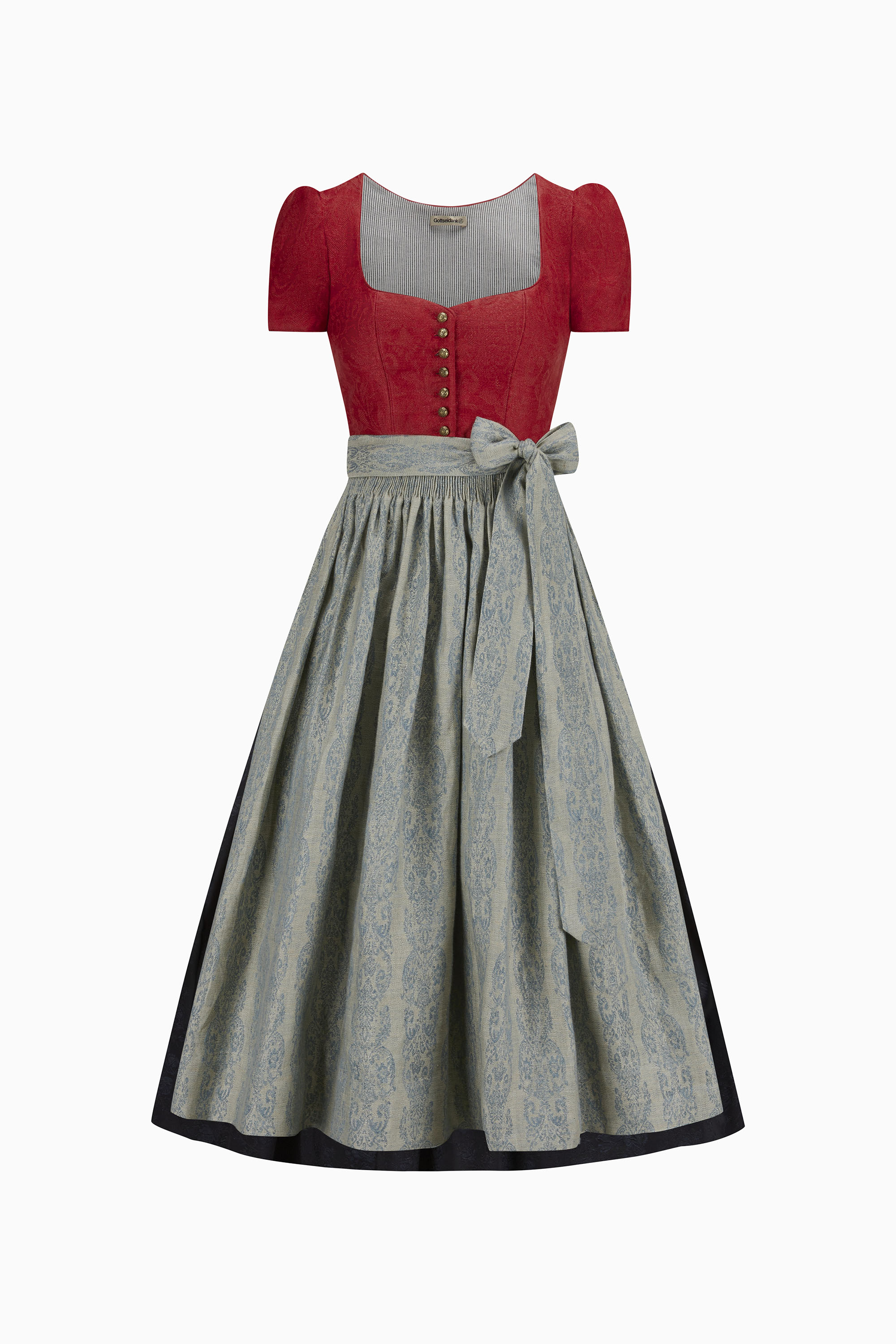 gottseidank-dirndl-evi-midi-dirndl-mit-herzausschnitt-und-kurzem-puffarm image 1