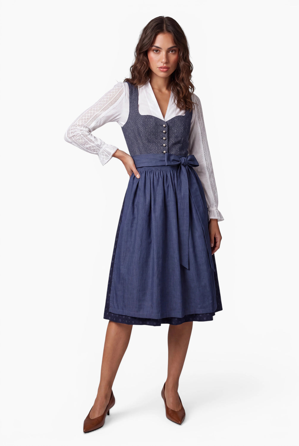 felicitas-dirndl-dasha-70-cm-herzausschnitt-jacquard image 1