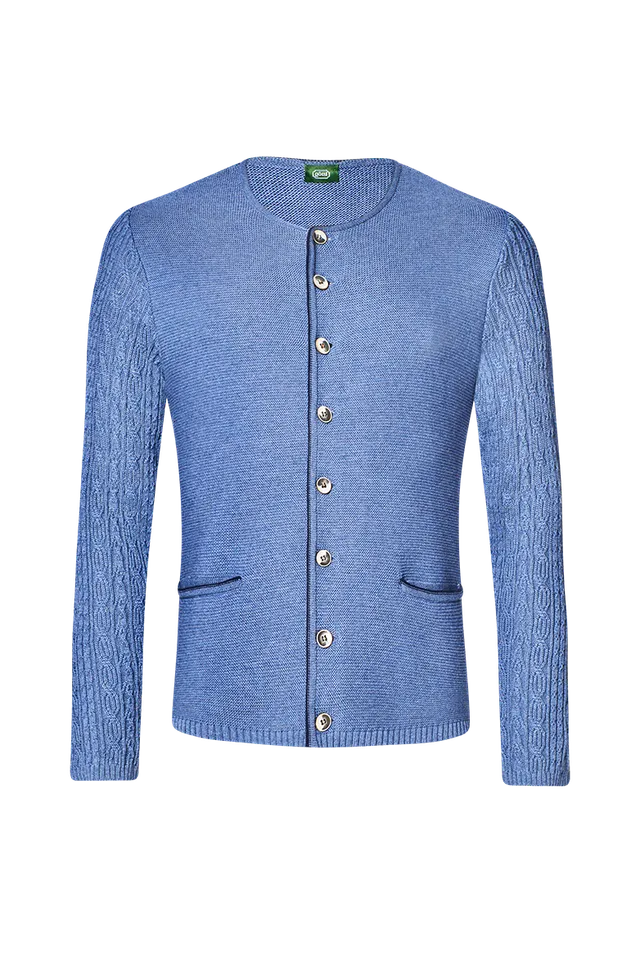 g-ssl-m-nner-strickjacke-links-links-mit-stutzenmuster-blau image 1