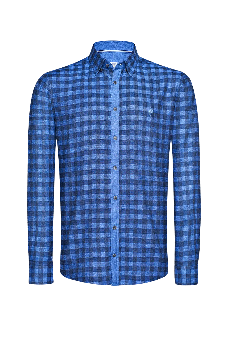 g-ssl-kariertes-flanellhemd-blau-herren-slim image 1