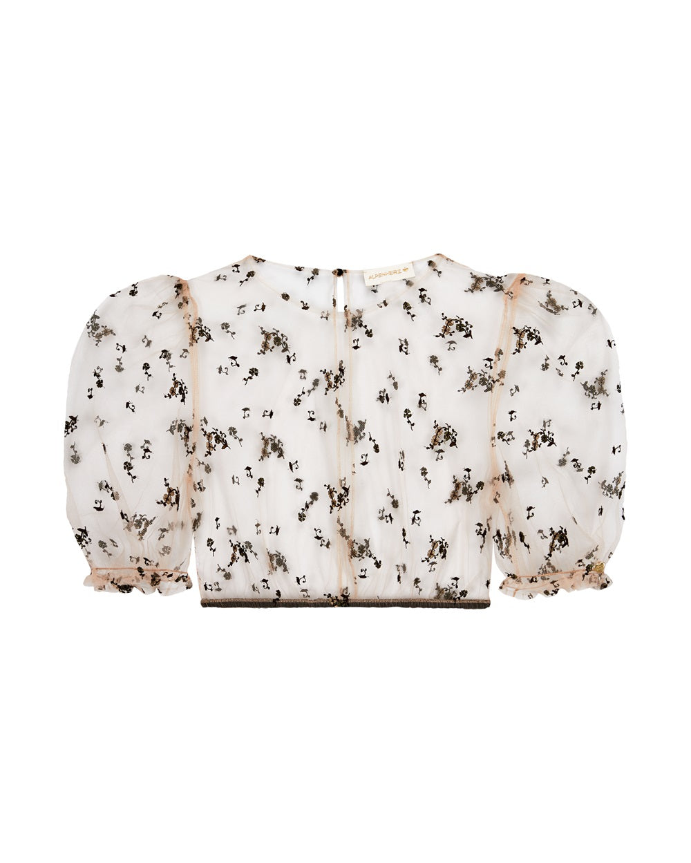 alpenherz-bluse-kim-puffarm-schwarz-oliv-mit-stickerei image 1