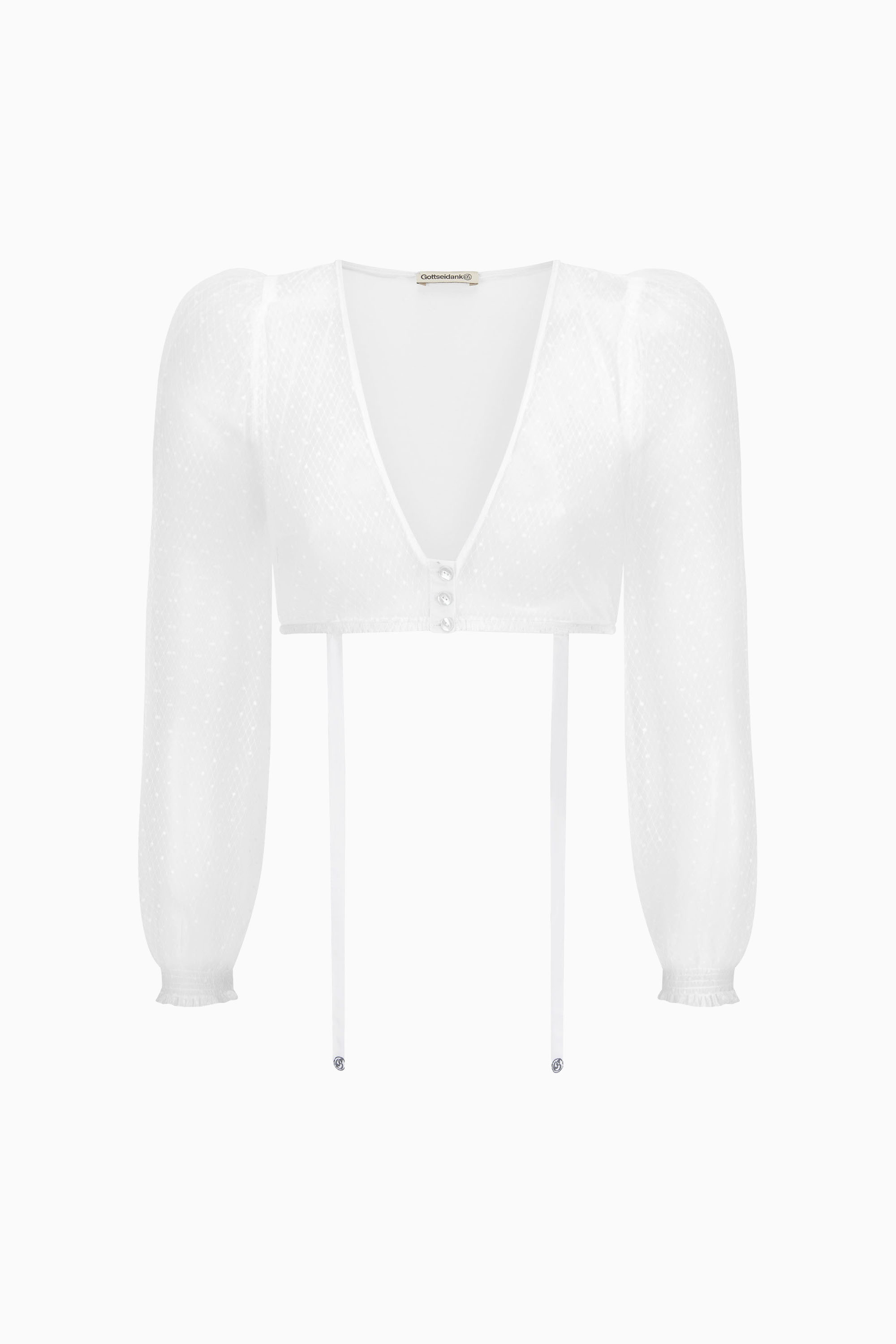 gottseidank-dirndlbluse-nela-transparente-bluse-mit-v-ausschnitt image 1