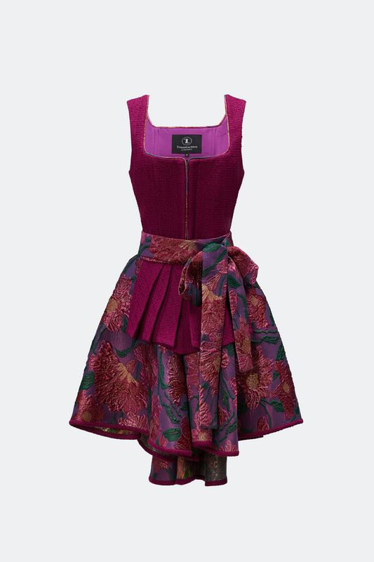 traumtrachten-designerdirndl-zita-mit-tweedmieder-in-lila image 1