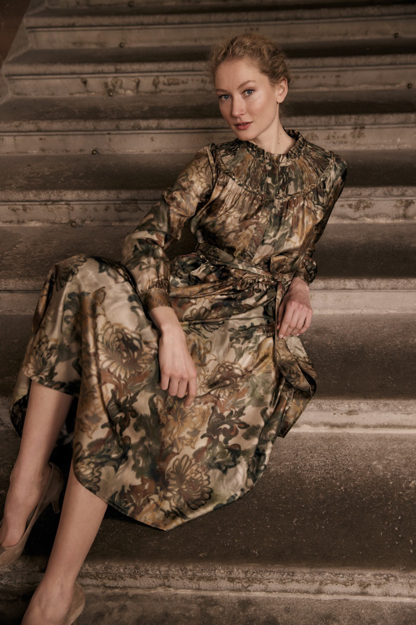 g-ssl-luftiges-jagdkleid-damen-viskose-kleid-gr-n-mit-jagdprint image 7