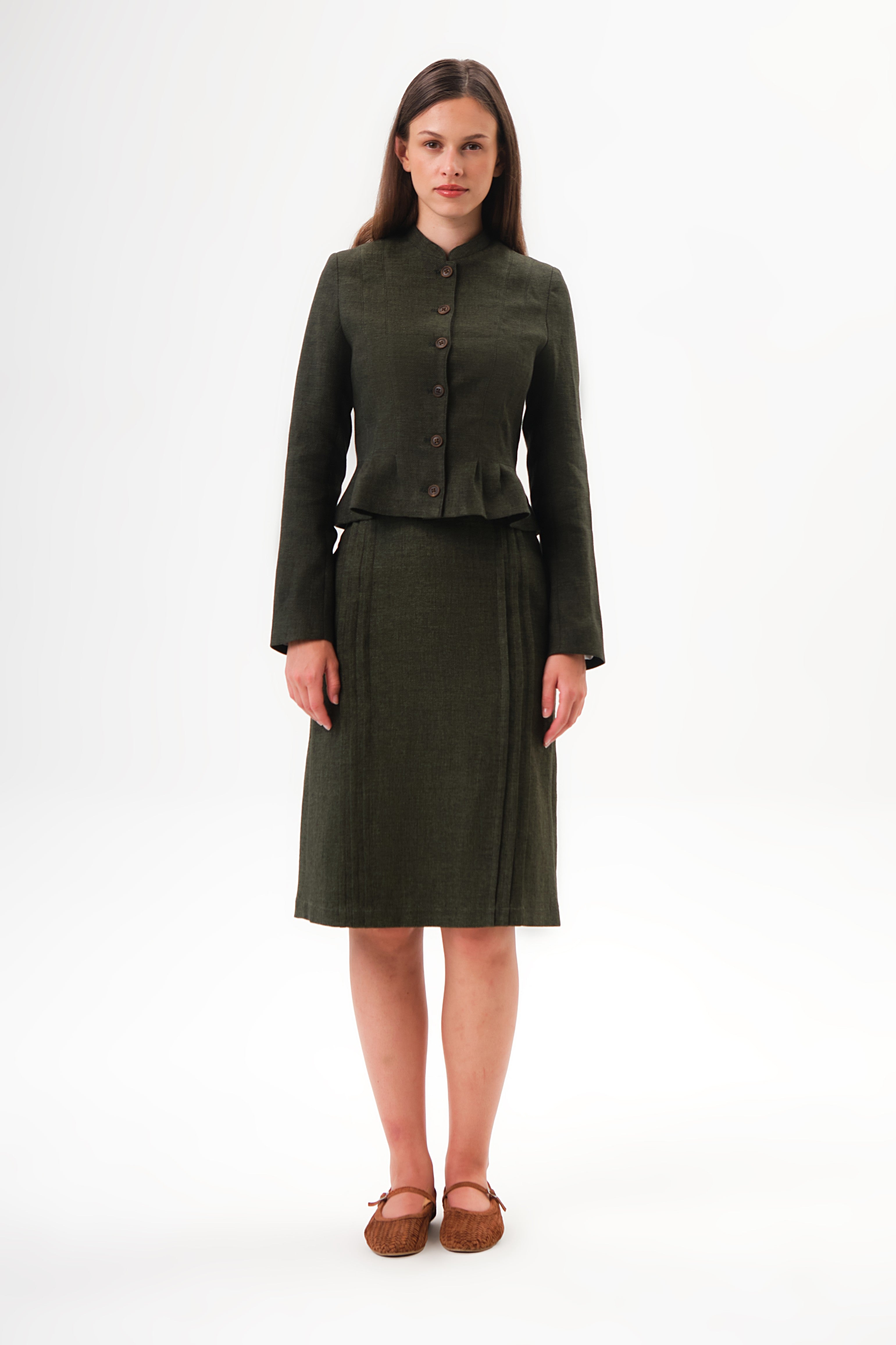 felicitas-damen-rock-rania-65-cm-leinen-gerade image 1
