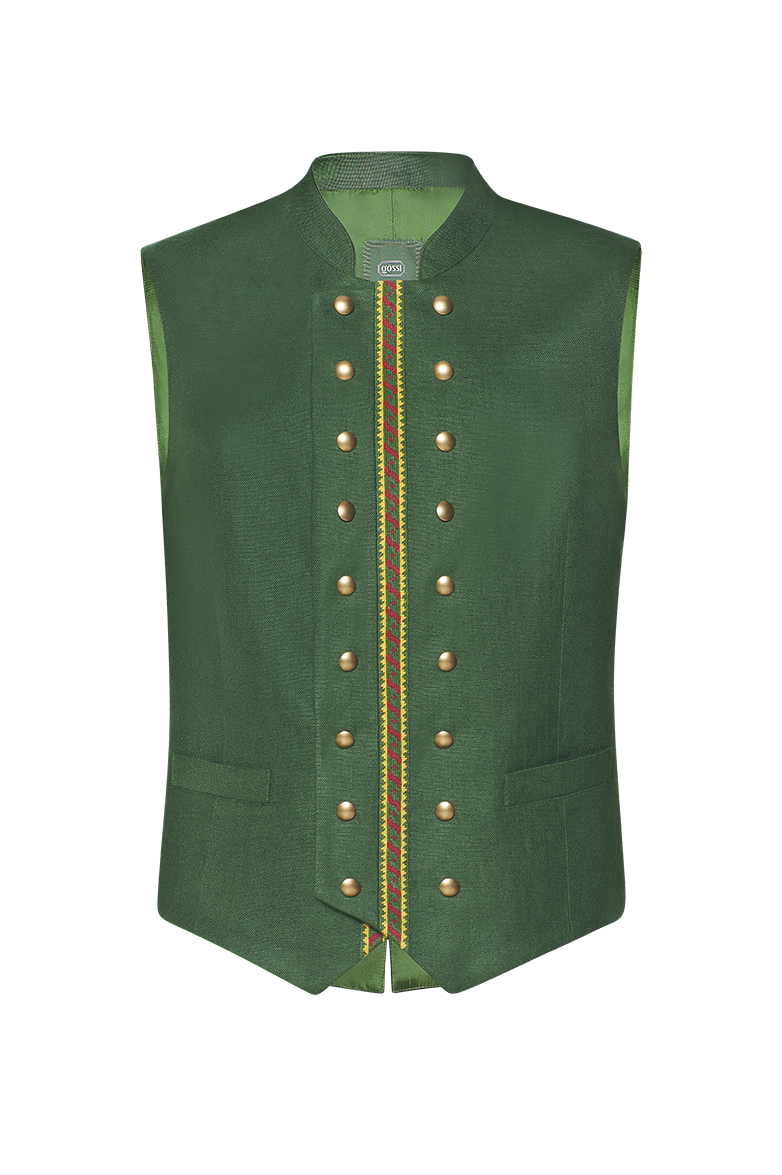 g-ssl-leinengilet-herren-trachtengilet-gr-n-mit-gobelin-stickerei image 1