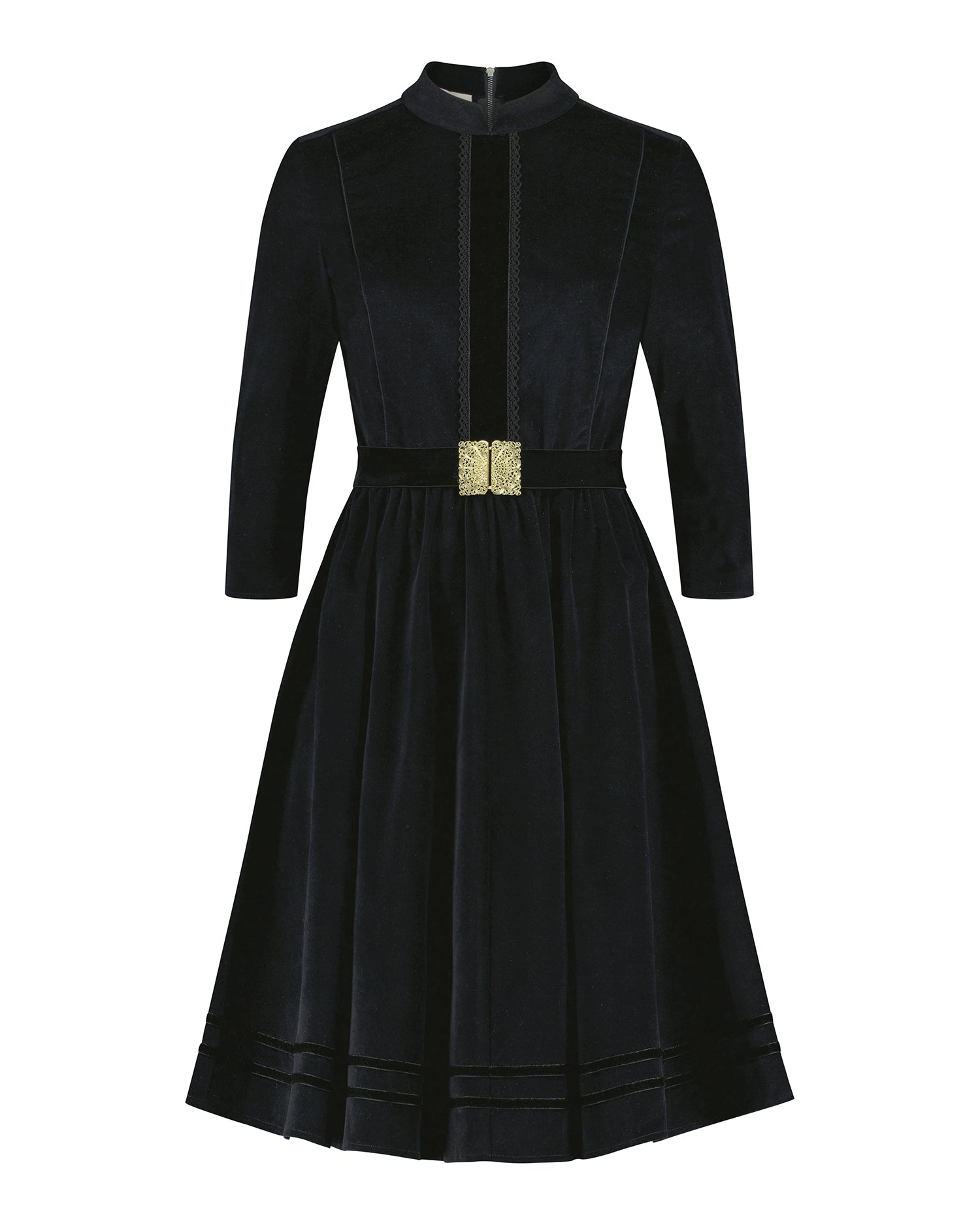 alpenherz-samtkleid-ava-stretch-schwarz-trachten-fashion-kleid image 1