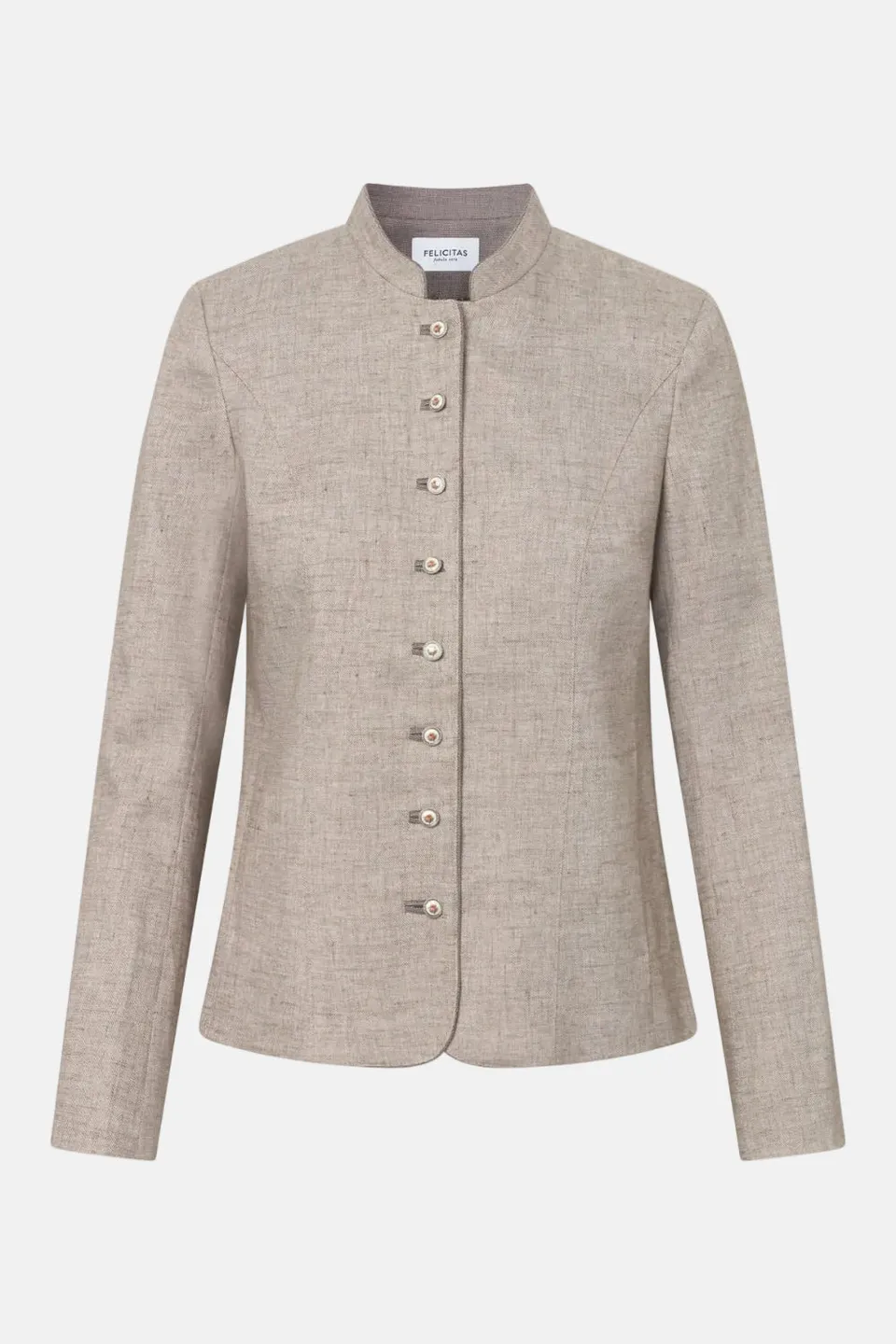 felicitas-damen-leinenjacke-jannika-mit-stehkragen image 1