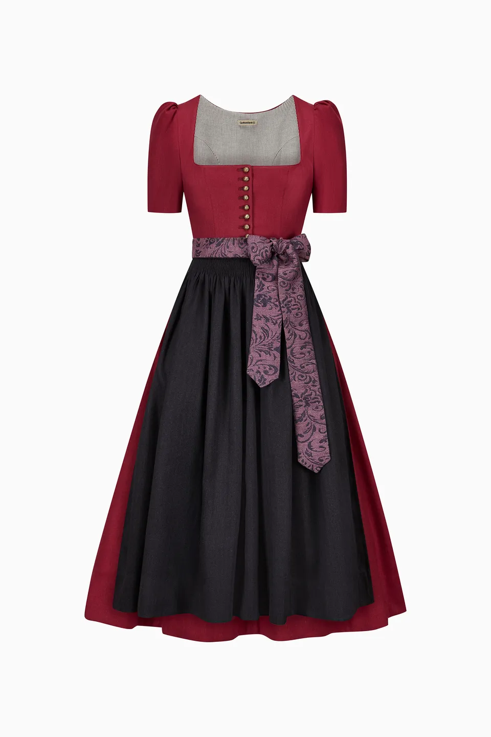 gottseidank-dirndl-hanni-dirndl-mit-geradem-ausschnitt-halblangem-puffarm-und-sc image 1