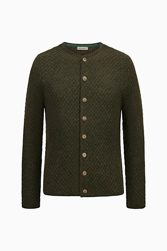 gottseidank-herrenstrickjacke-xaver-uni-strickjacke-im-waffelmuster image 1
