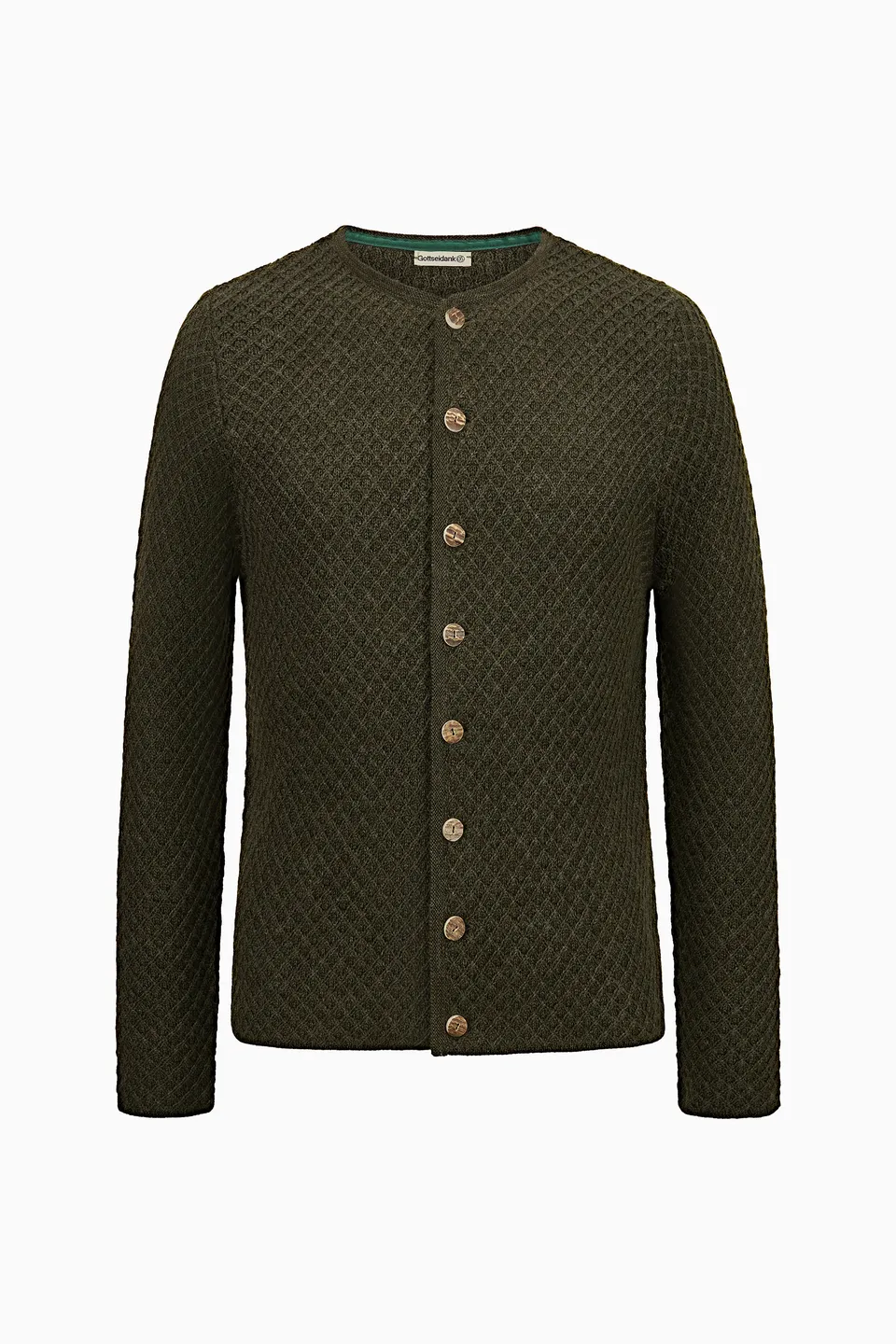 gottseidank-herrenstrickjacke-xaver-uni-strickjacke-im-waffelmuster image 1