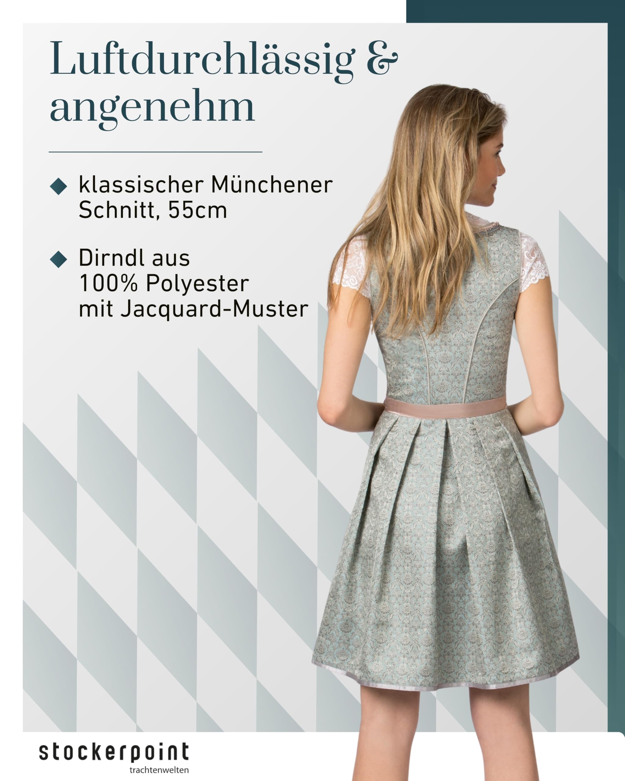 stockerpoint-shila-damen-dirndl-mint-jacquard-mit-spitzensch-rze image 4