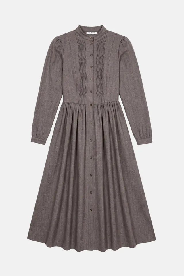 felicitas-damen-kleid-kalmira-baumwoll-flanell-kleid-mit-stehkragen image 1