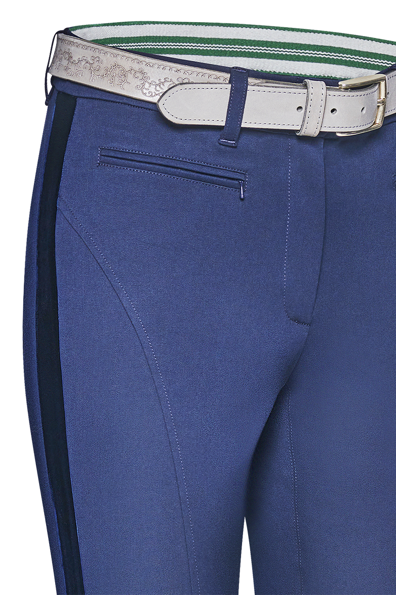 g-ssl-stiefelhose-elastische-baumwolle-samtstreifen-blau image 5