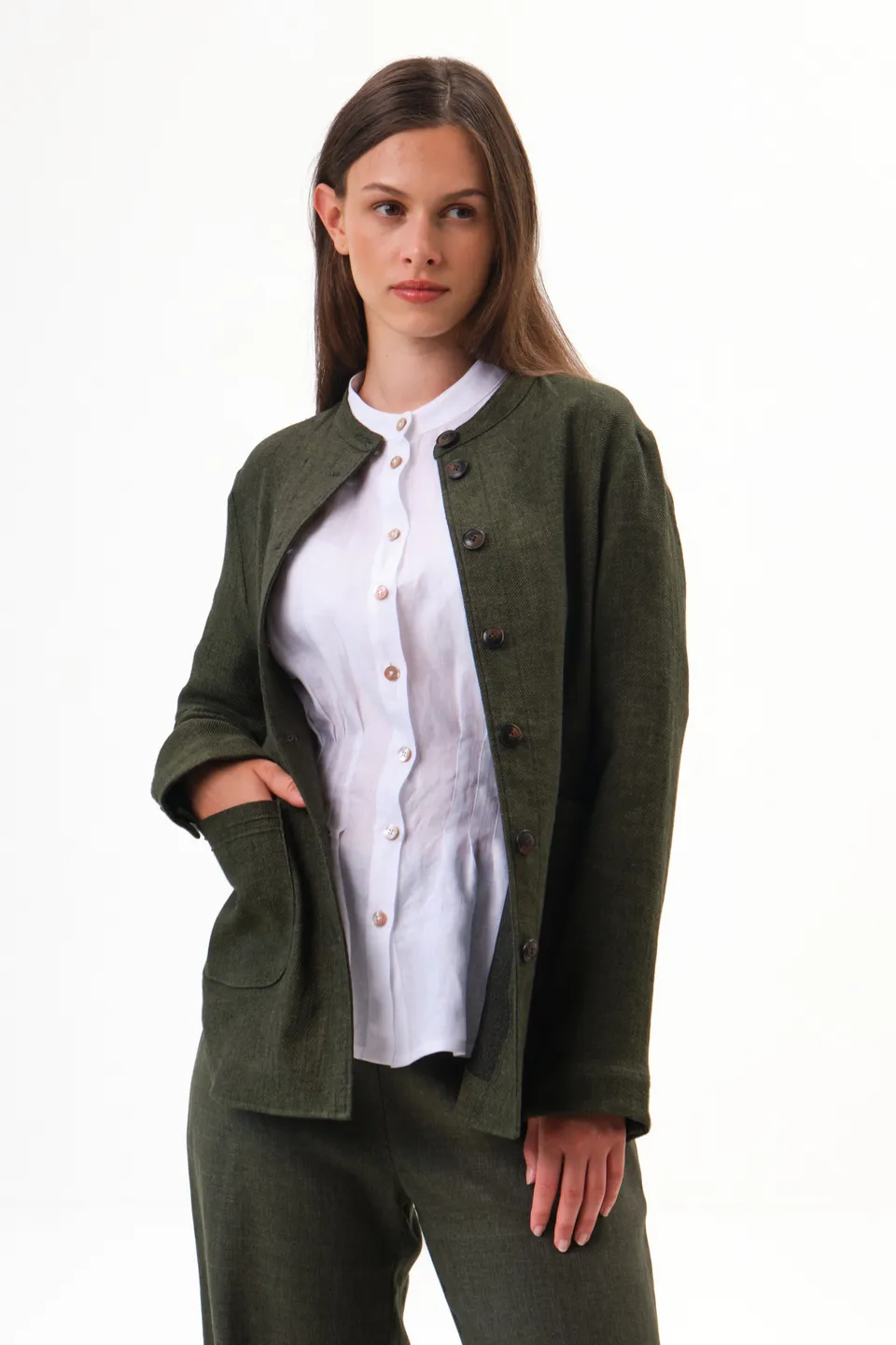 felicitas-jacke-jaline-damen-stehkragen-jacke-leinen-stretch image 1