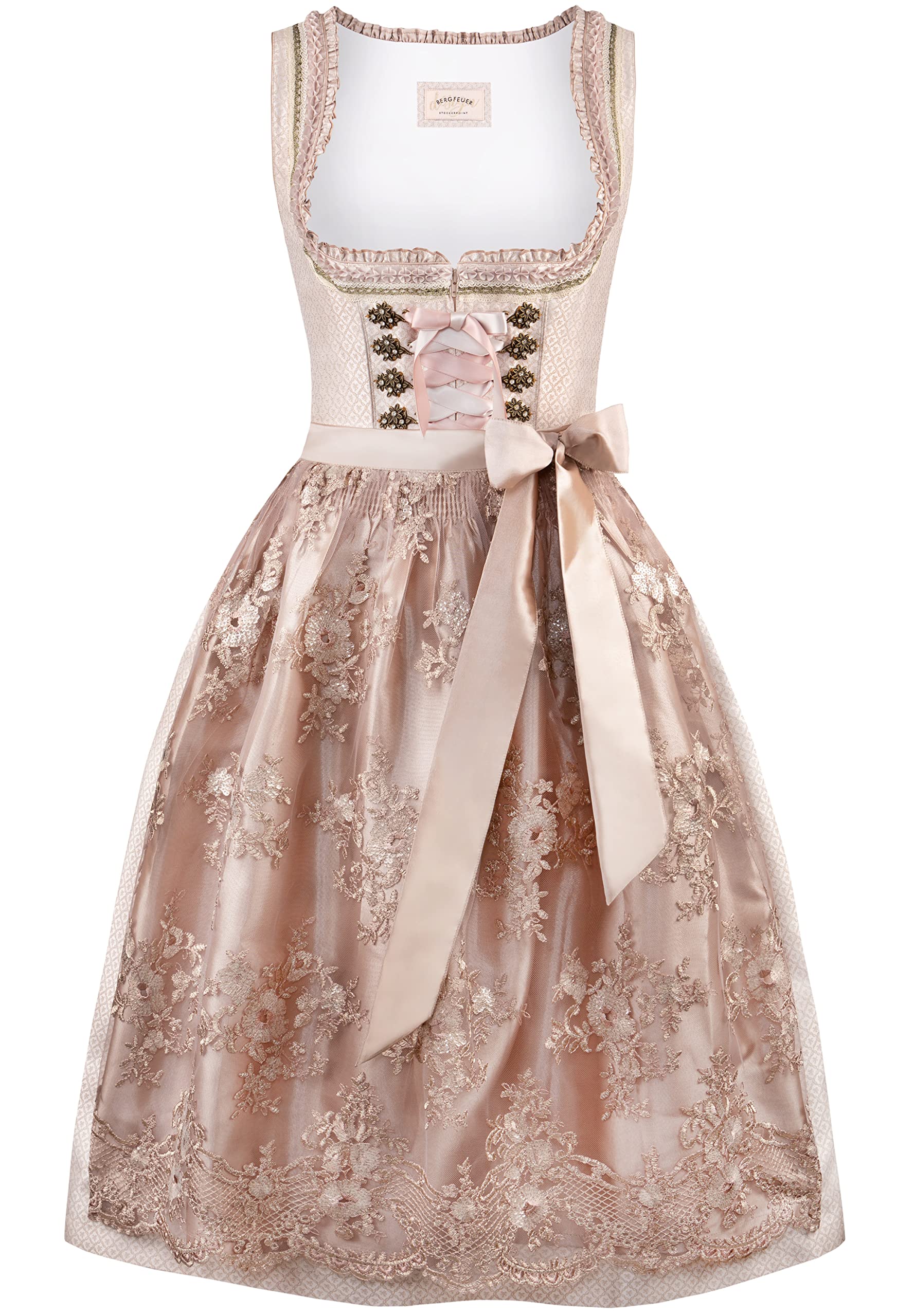 stockerpoint-dirndl-loretta-jacquard-dirndl-in-taupe image 1