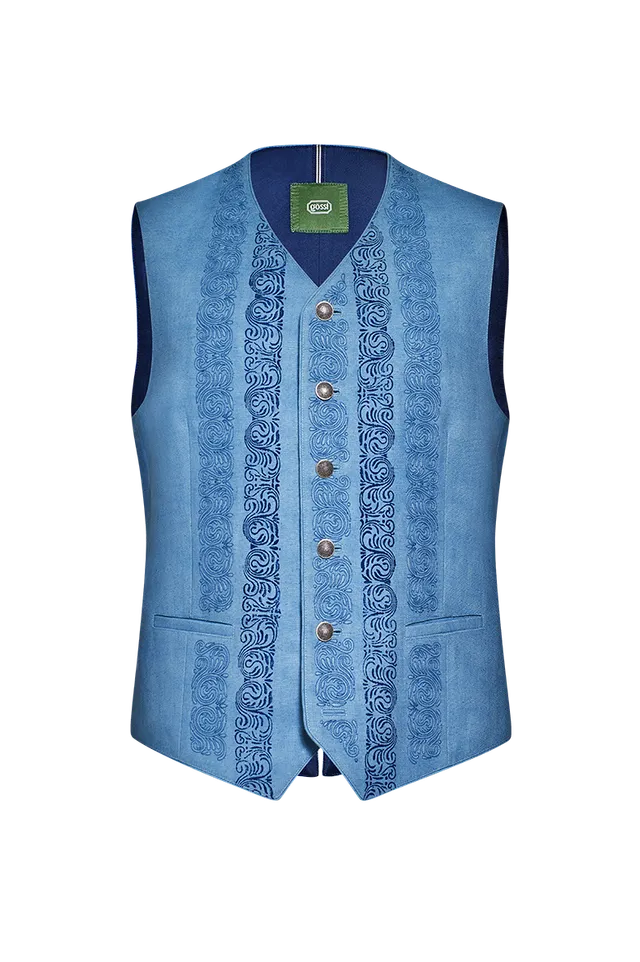 g-ssl-blaudruck-gilet-bauernleinen-reliefstickerei-blau image 1
