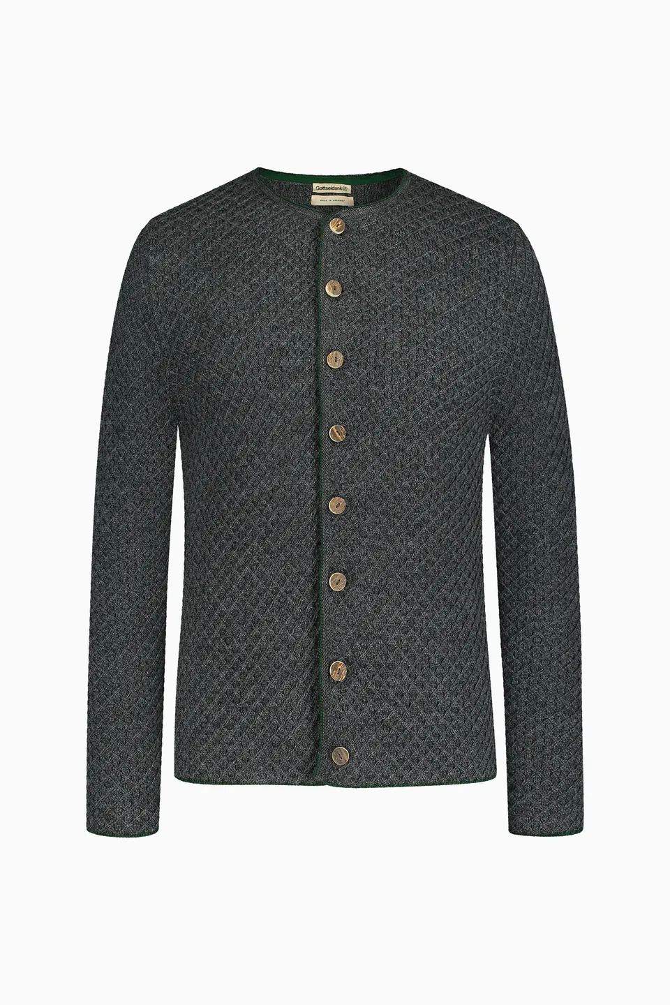 gottseidank-herrenstrickjacke-xaver-wollstrickjacke-mit-waffelmuster-2 image 1