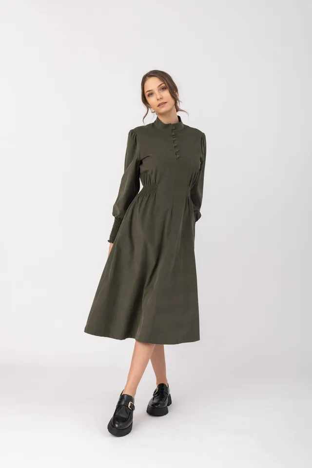 felicitas-damen-kleid-kaylie-flanellkleid-mit-smokbund image 1