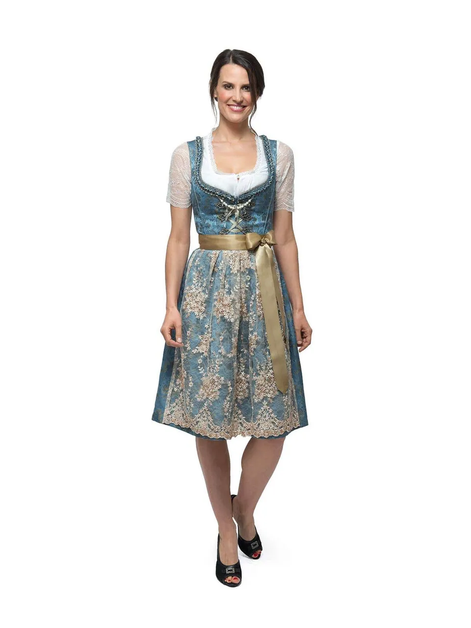 stockerpoint-dirndl-minna-blau-gold-70er-l-nge image 1