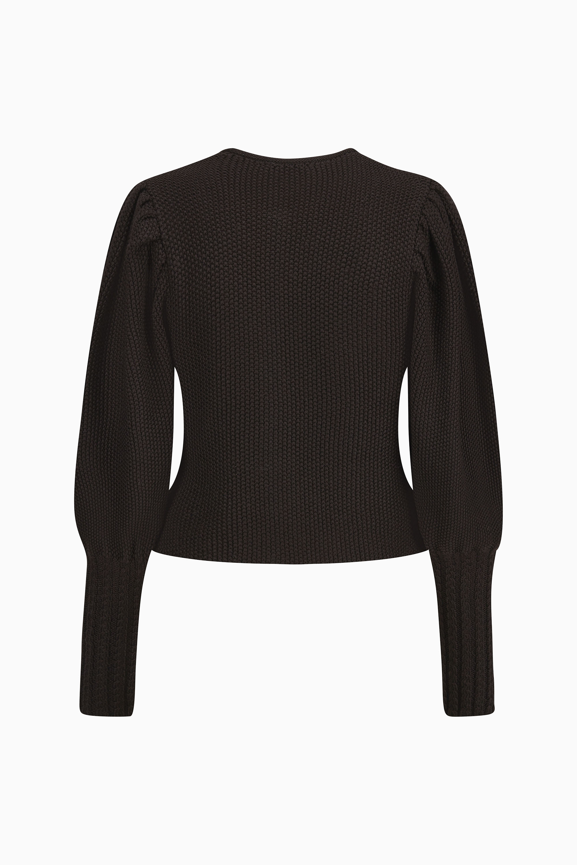 gottseidank-damenstrickjacke-gisela-uni-rundhals-mit-puff-rmeln-3 image 3
