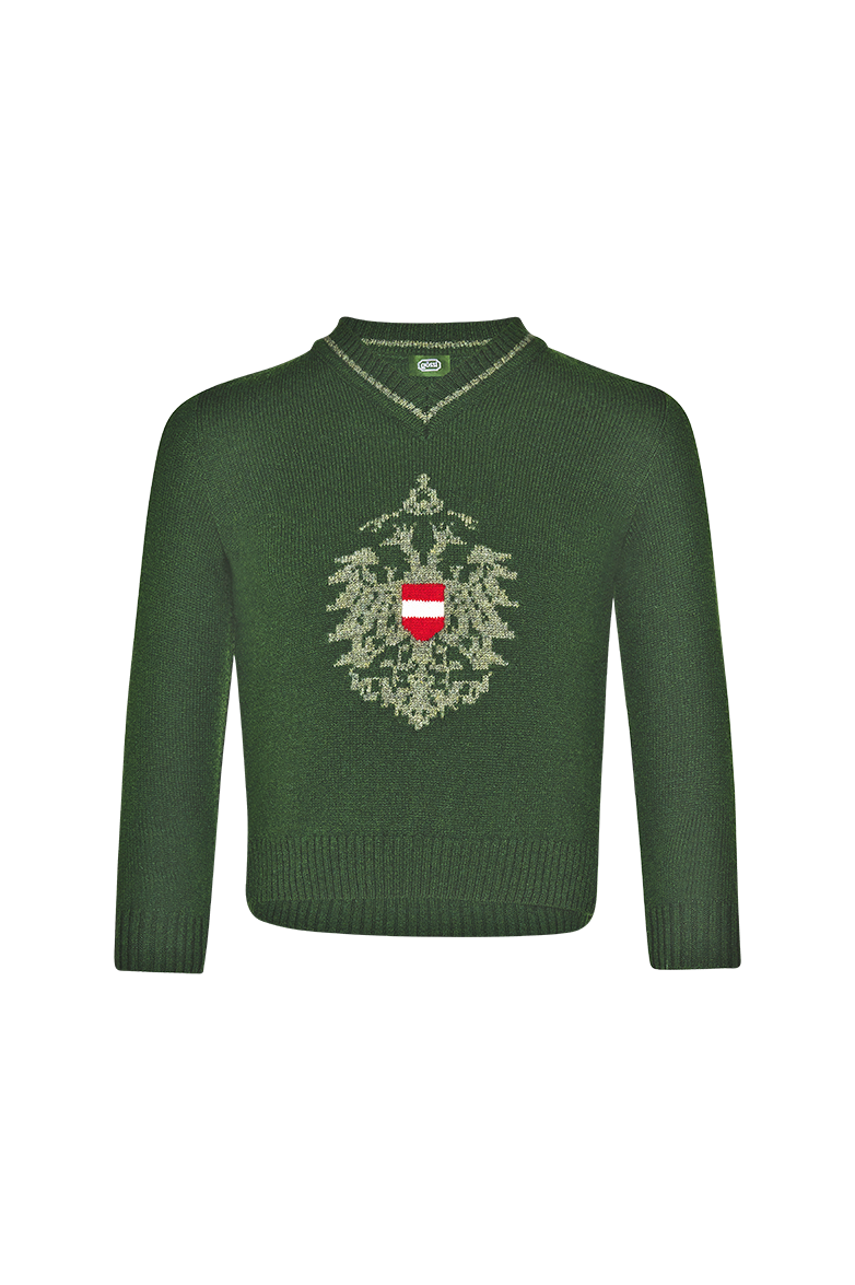 g-ssl-kleiner-adler-kinder-pullover-lammwolle-v-ausschnitt-gr-n image 1