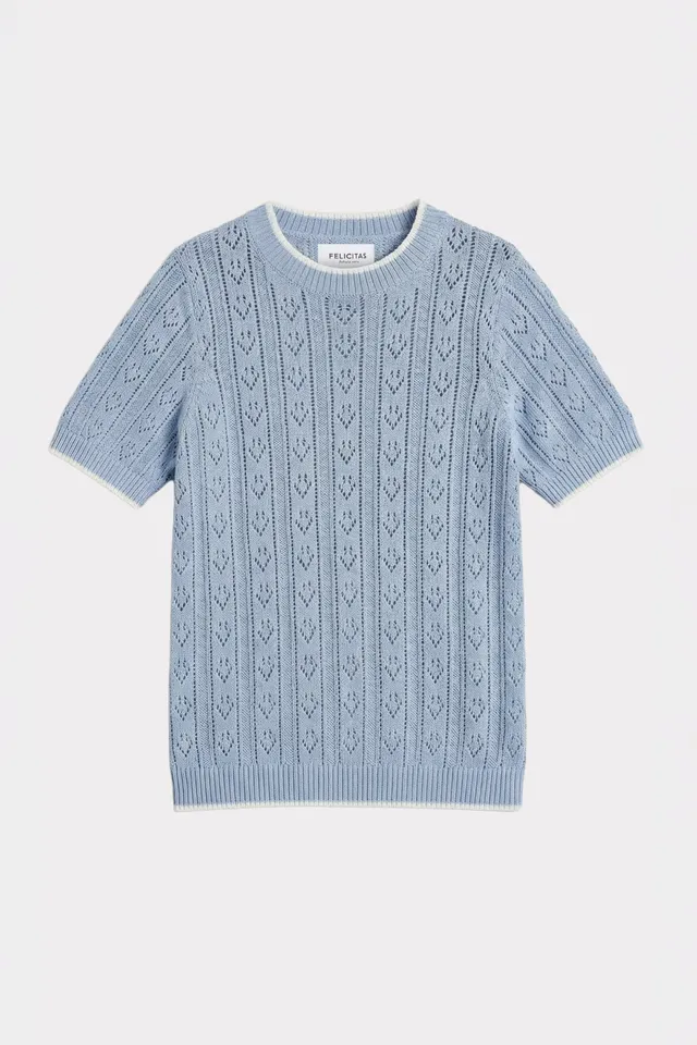 felicitas-damen-pullover-patrice-kurzarm-ajour-rundhals image 1