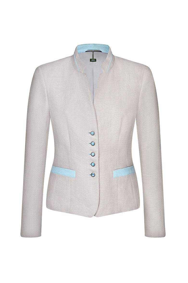 g-ssl-kontrastjacke-damen-leinen-grau-schwarz-mit-glaskn-pfen image 1