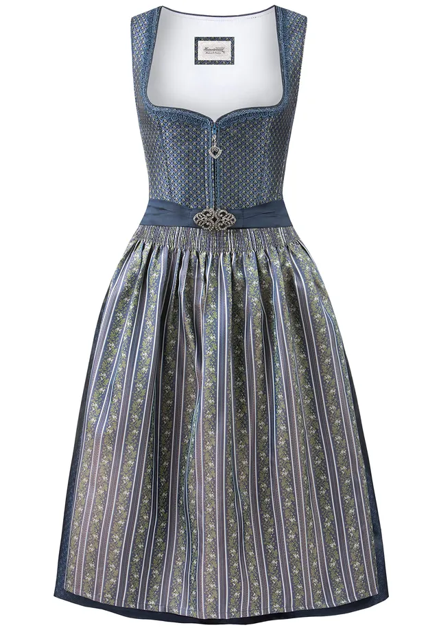 stockerpoint-dirndl-mallaury-damen-blau-jacquard image 1