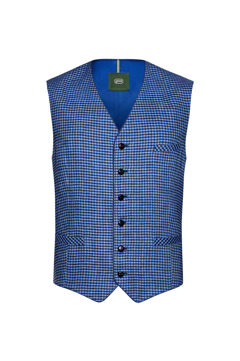g-ssl-weste-aus-linnen-leinengilet-kariert-blau-herren image 1