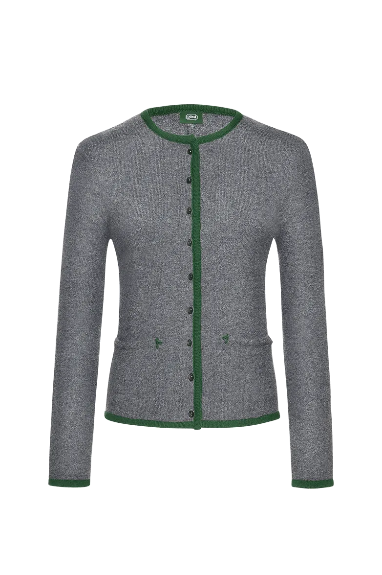 g-ssl-sehnsucht-damen-strickjacke-schurwolle-grau-schwarz image 1