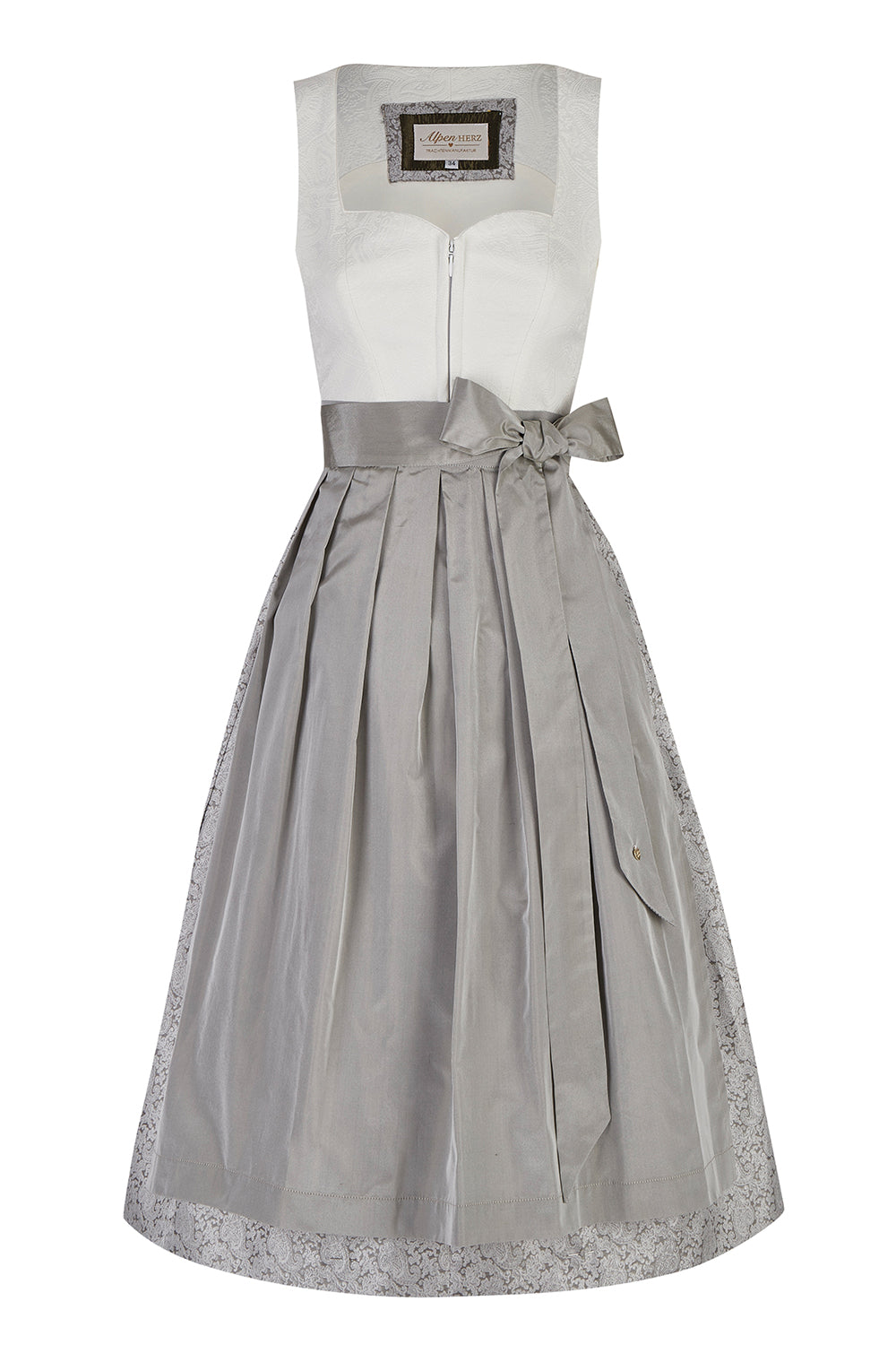 alpenherz-dirndl-marietta-ecrue-hochzeitsdirndl-mit-seidensch-rze image 1
