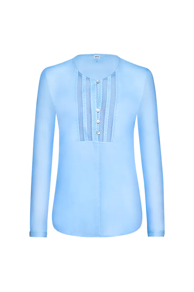 g-ssl-bluse-k-ss-die-hand-blau-kragenlose-viskose-bluse-mit-plastron image 1