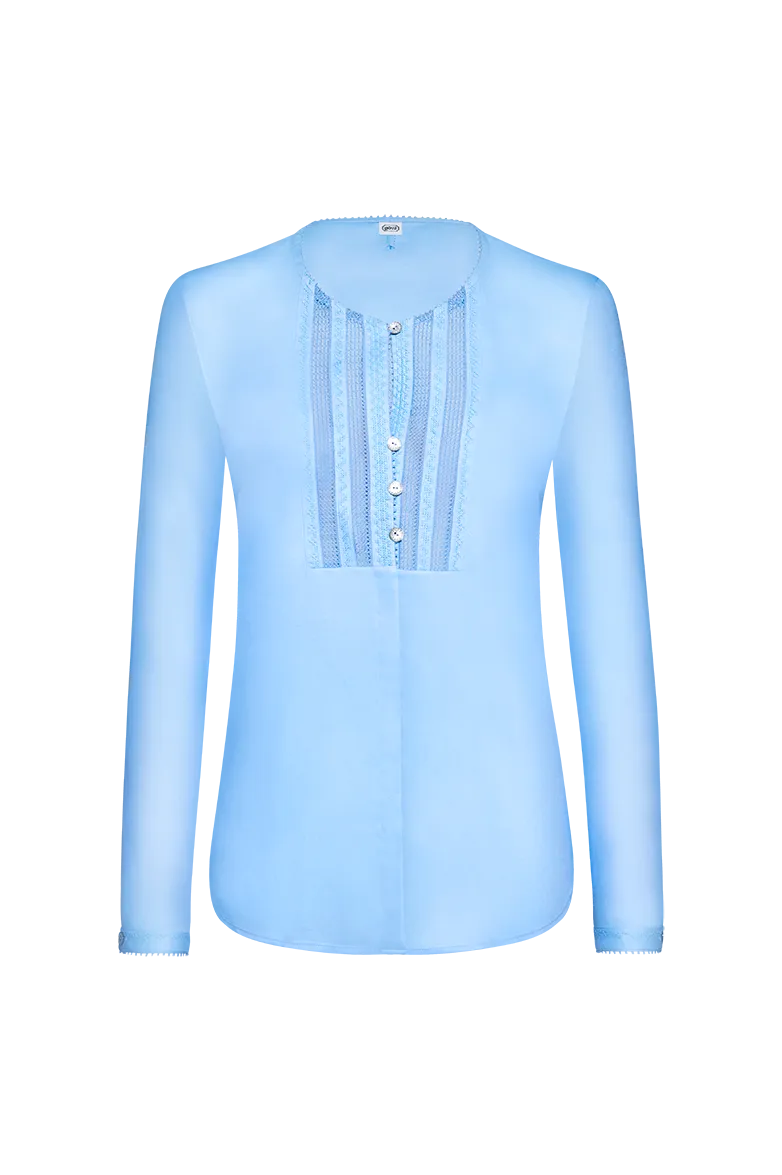 g-ssl-bluse-k-ss-die-hand-blau-kragenlose-viskose-bluse-mit-plastron image 1