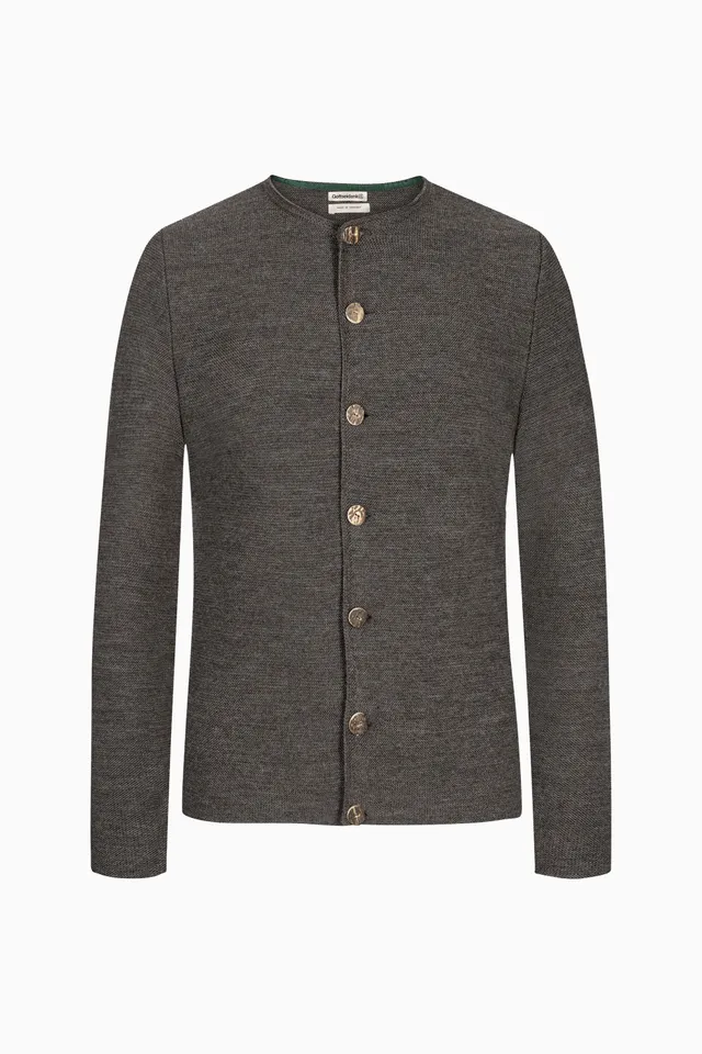 gottseidank-herrenstrickjacke-aloisius-uni-mit-hirschhornkn-pfen-2 image 1